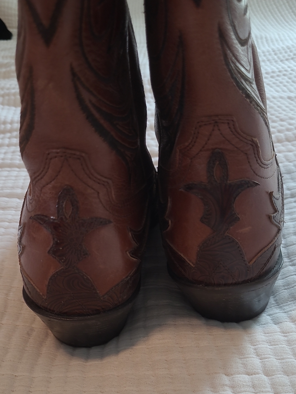 Womens Ariat Brown Leather Western Embroidered Cowboy Boots - Picture 5 of 6